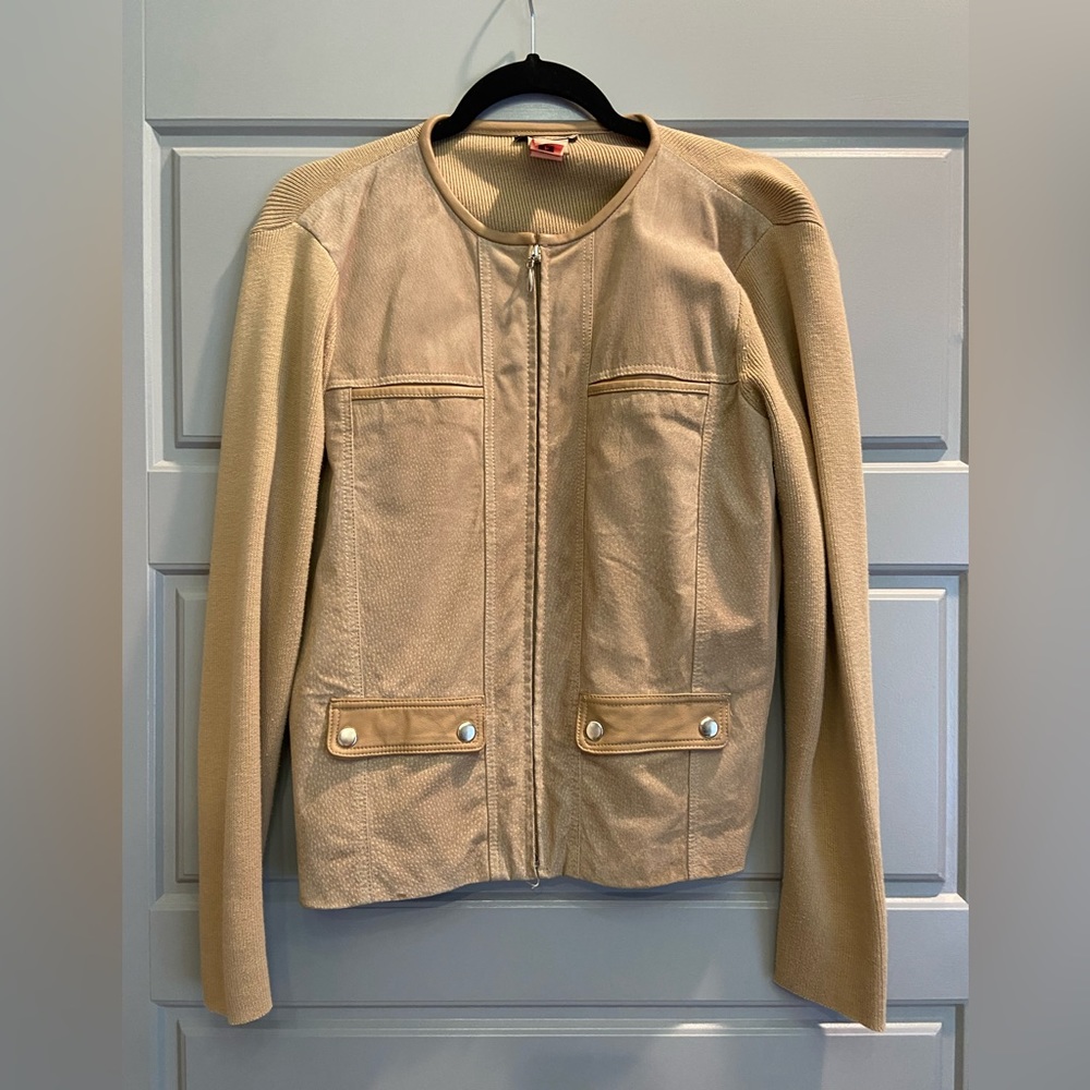 Escapade full zip suede and leather jacket